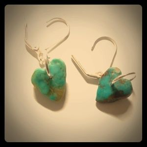 Genuine natural turquoise earrings